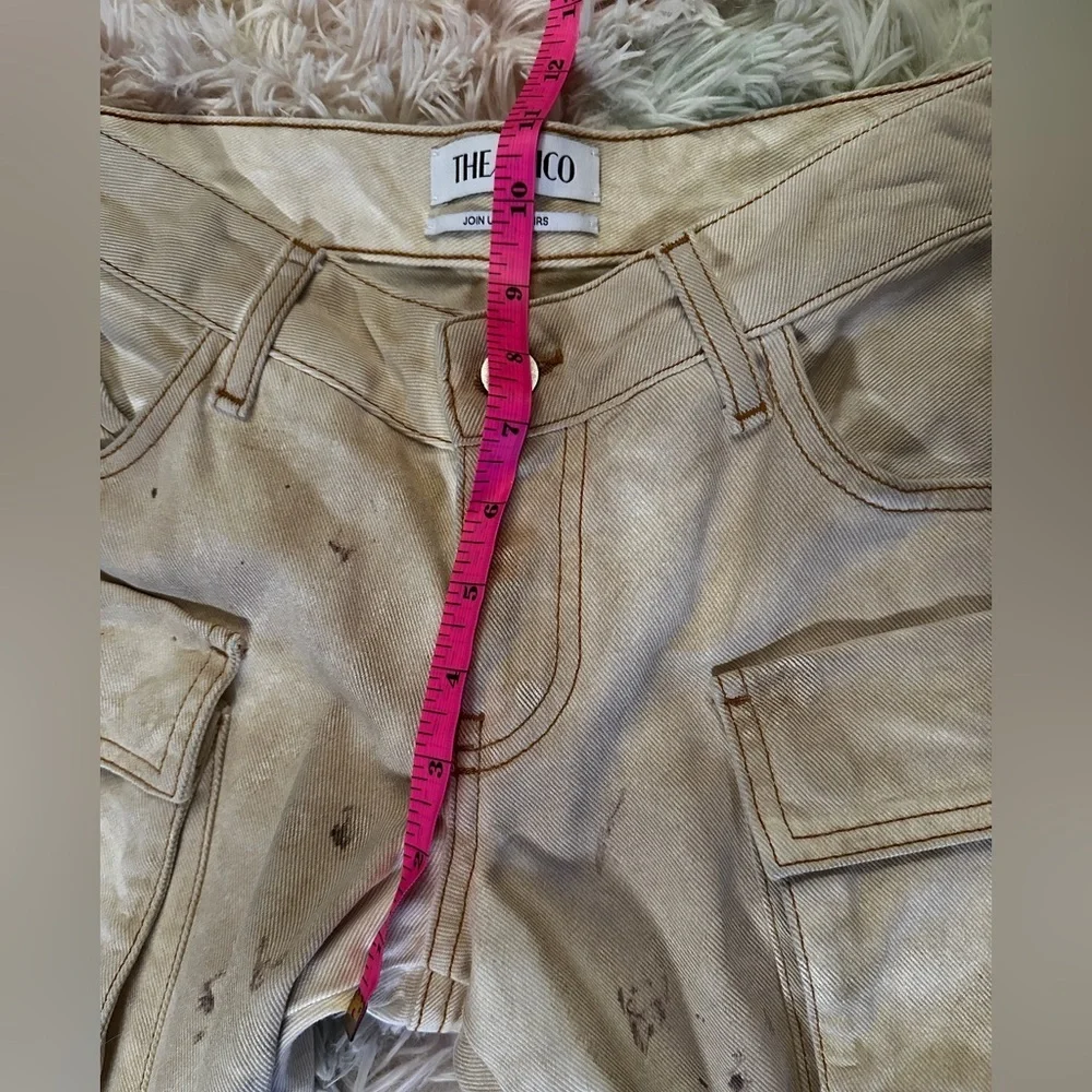 New The Attico Essie Mid-Rise Cargo Jeans Size 24